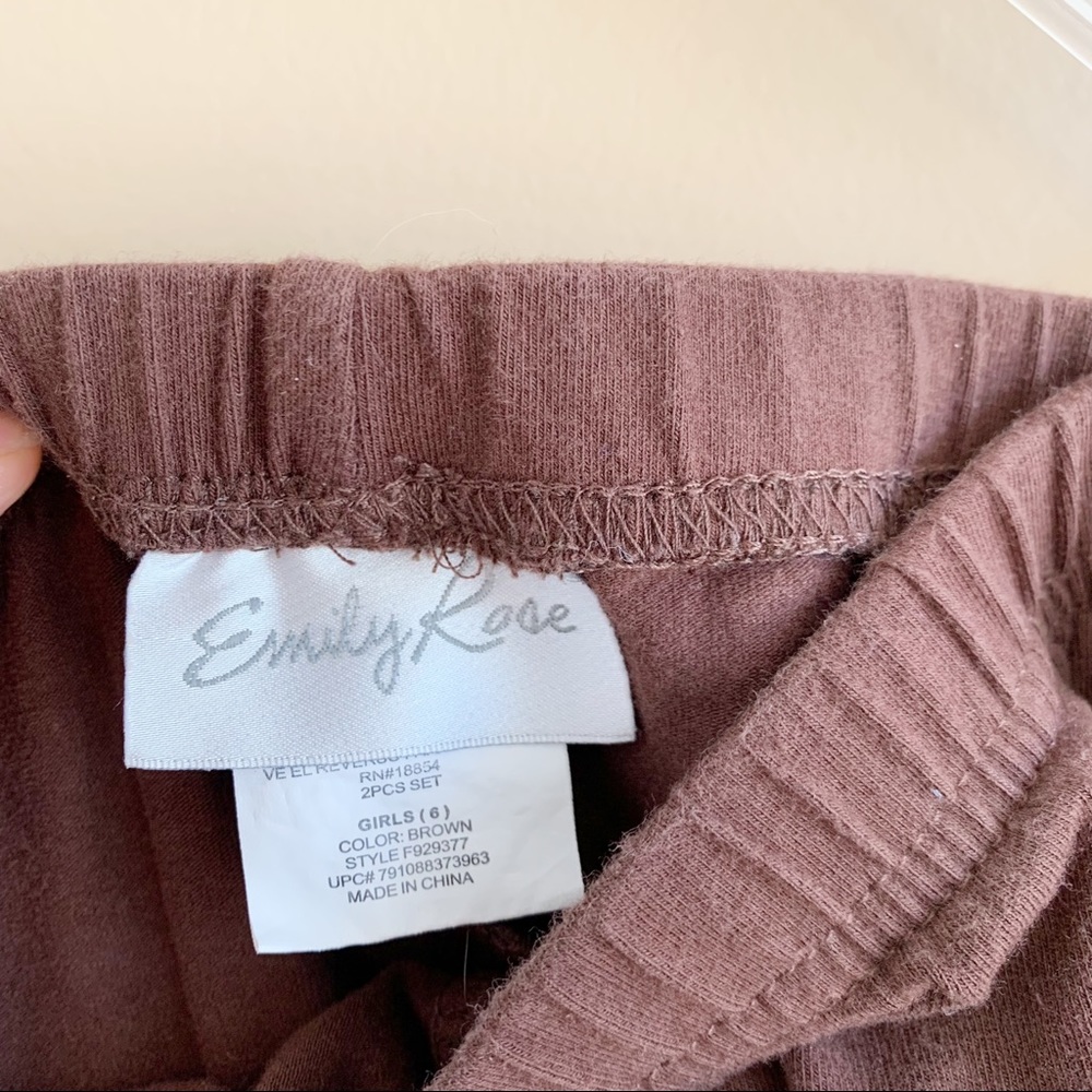 EMILY ROSE fall pumpkin outfit size 6 leggings and top with flaw - Picture 3 of 8